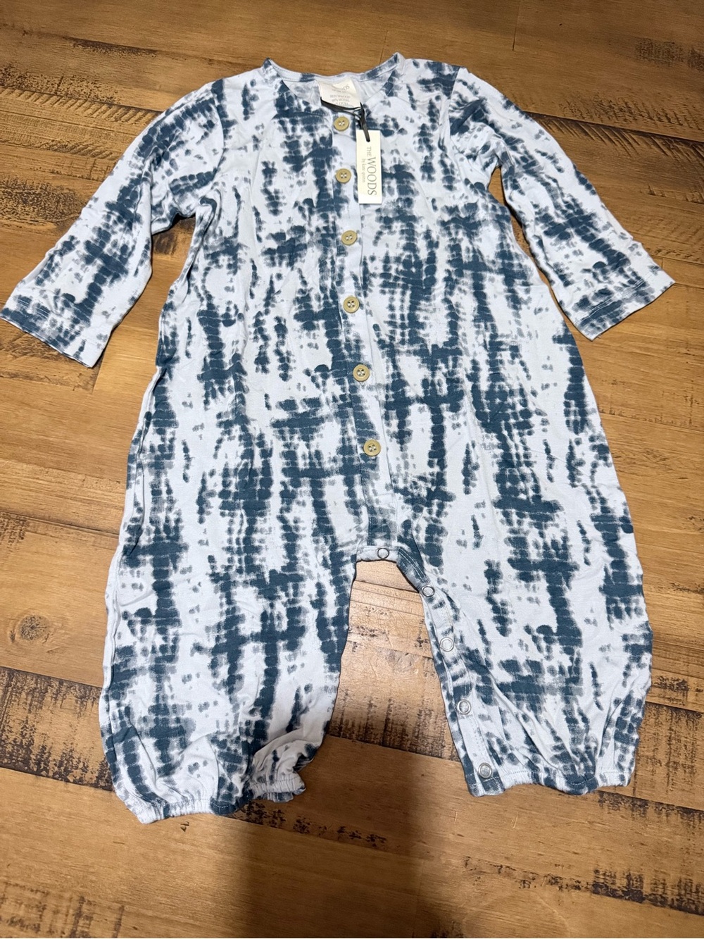 NWT Kate Quinn The Woods Collection Ocean Shibori Button Bubble Jumper 🌊 Size 12